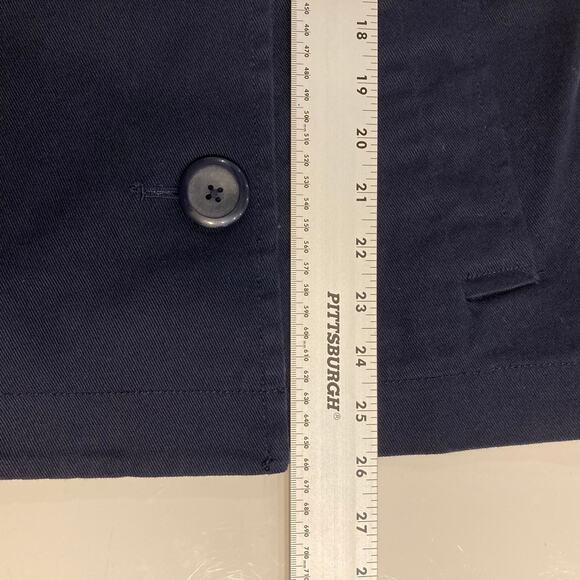 NWOT H&M Jacket 16 Navy Collar Double Breasted Buttons Cotton Elastane - Picture 13 of 16